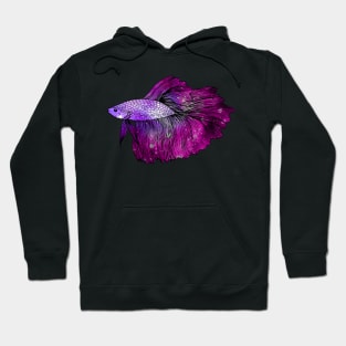 Pink Betta Fish Galaxy Hoodie